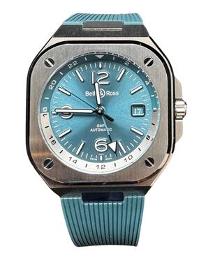 Bell & Ross BR-05 GMT Blue Steel Men's Watch Automatic Box/Papers #24680